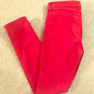 Red J brand skinny jeans